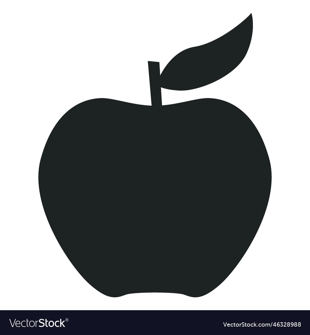 Apple Silhouette Icon Royalty Free Vector Image