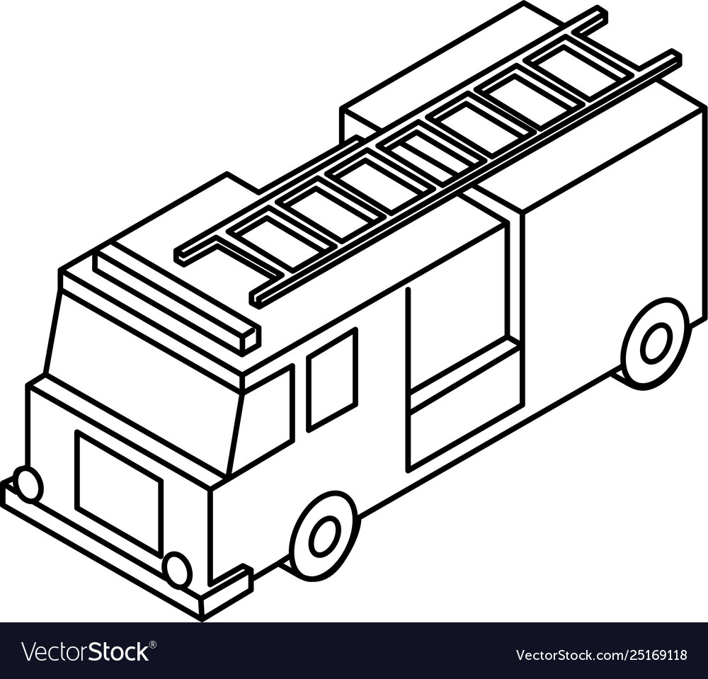 Firetruck Royalty Free Vector Image Vectorstock