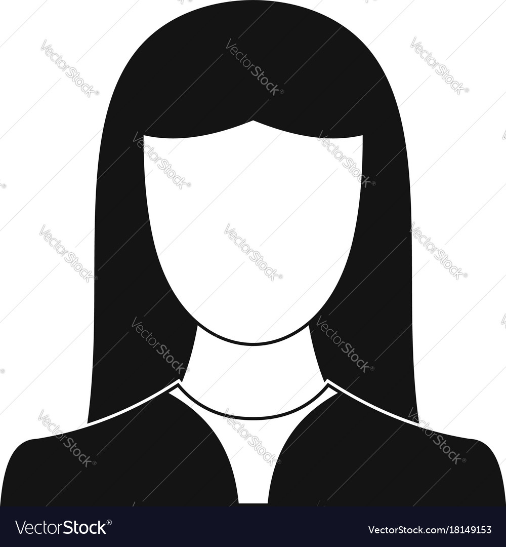 Woman Avatar Icon Simple Royalty Free Vector Image