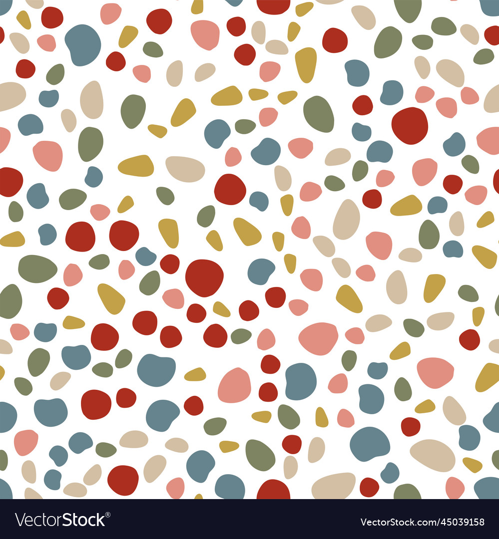 Abstract Trendy Seamless Patterns Set With Hand Vector Image