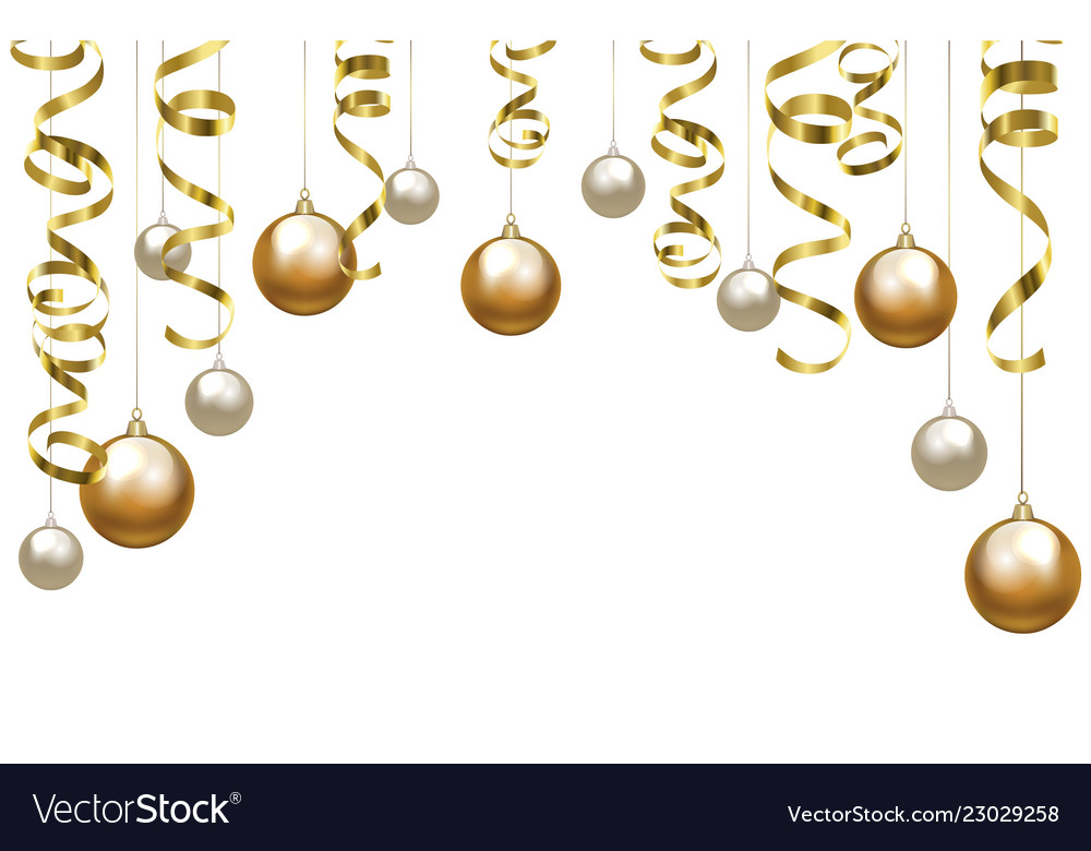 Christmas Clip Art With Baubles Royalty Free Vector Image