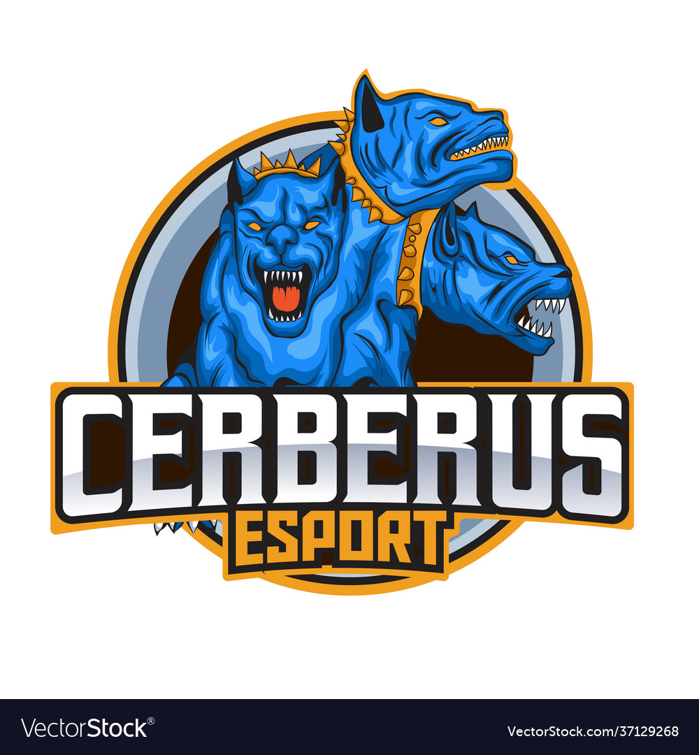 Cerberus Mascot Esport Logo Template Royalty Free Vector