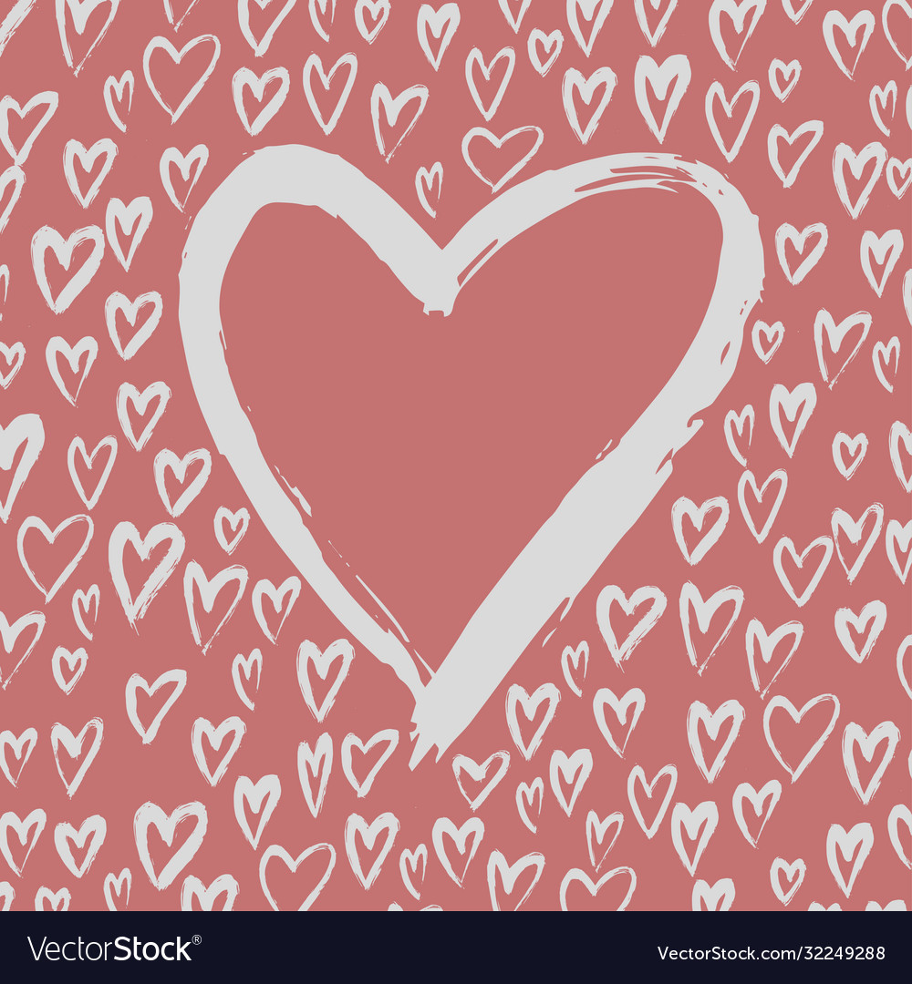 Brush Painted Heart Royalty Free Vector Image VectorStock