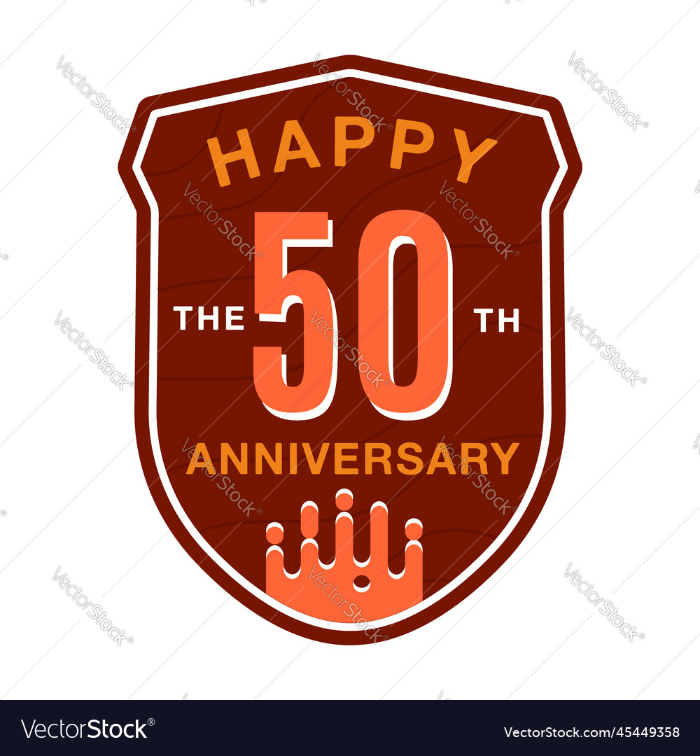 Happy Years Anniversary Logo Template Wedding Vector Image