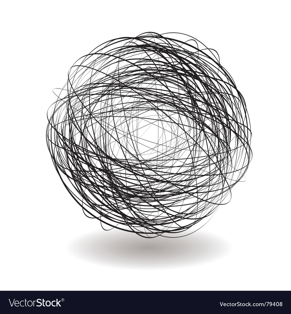 Scribble Single Royalty Free Vector Image Vectorstock