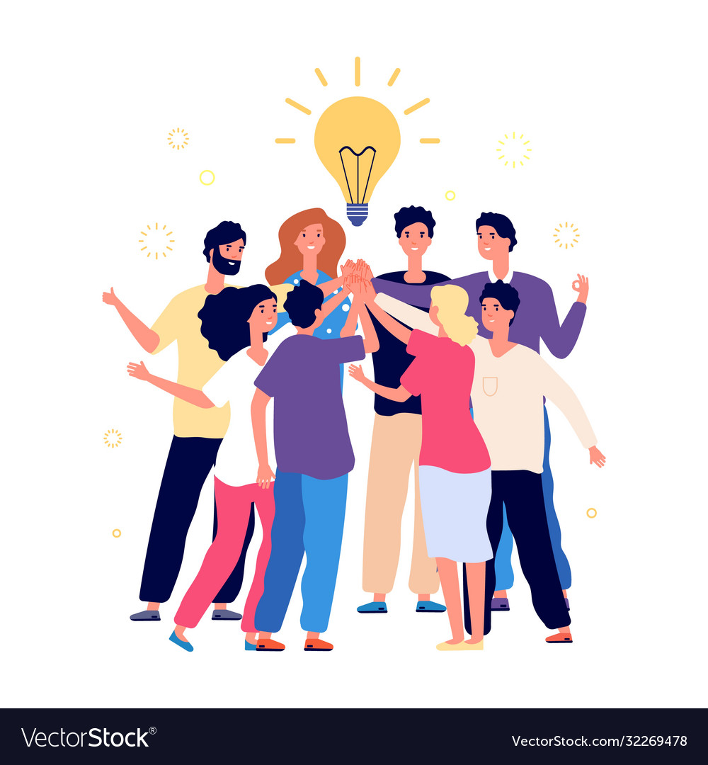 Team Brainstorming Success Managers Royalty Free Vector