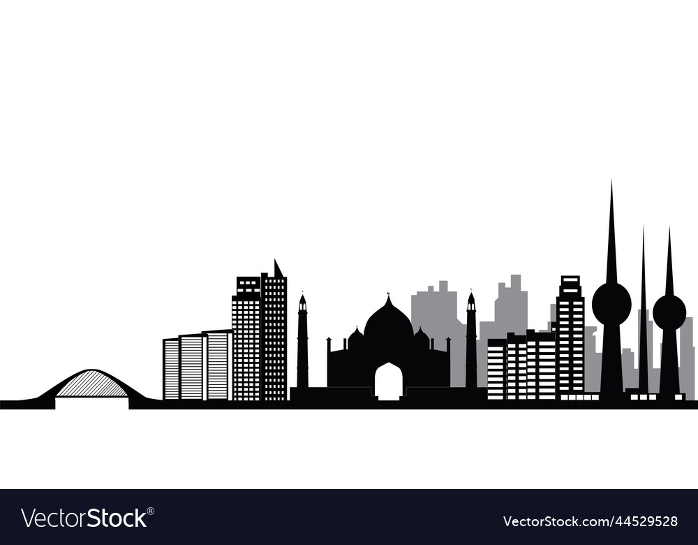 Kuwait City Skyline Royalty Free Vector Image VectorStock