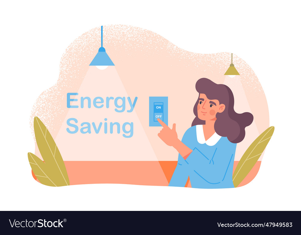 Energy Saving Concept Royalty Free Vector Image