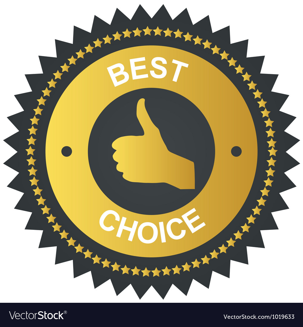 Best Choice Golden Label Royalty Free Vector Image