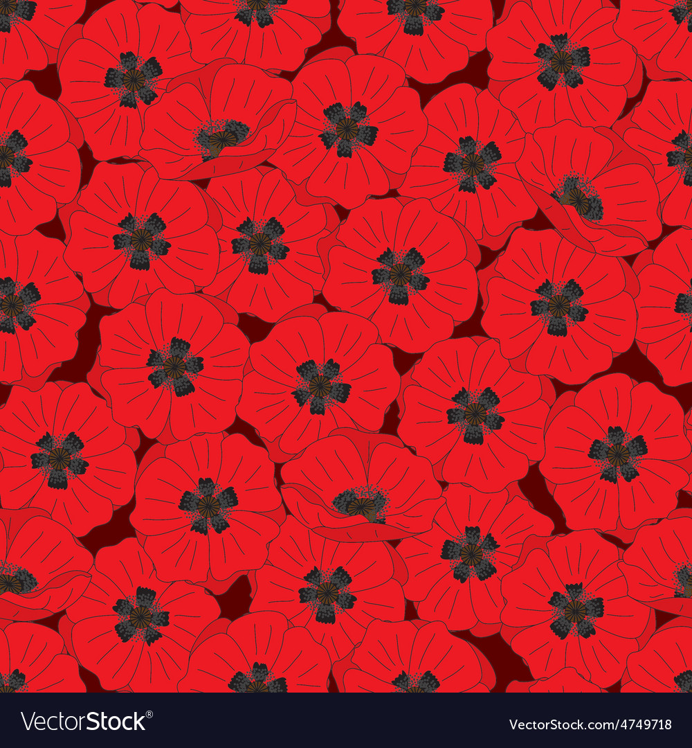 Poppies Royalty Free Vector Image Vectorstock