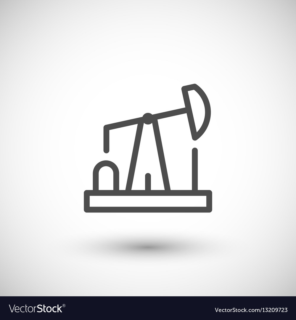 Oil Pump Line Icon Royalty Free Vector Image Vectorstock