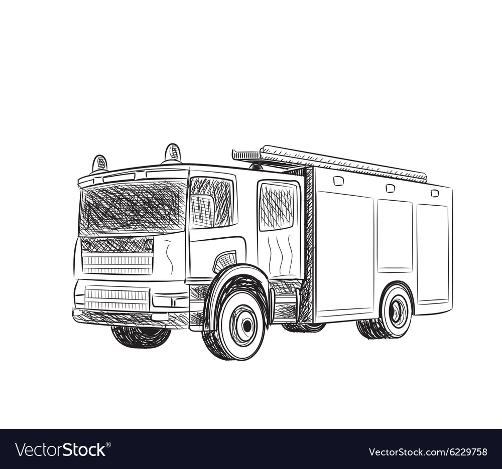 Fire Truck Royalty Free Vector Image Vectorstock