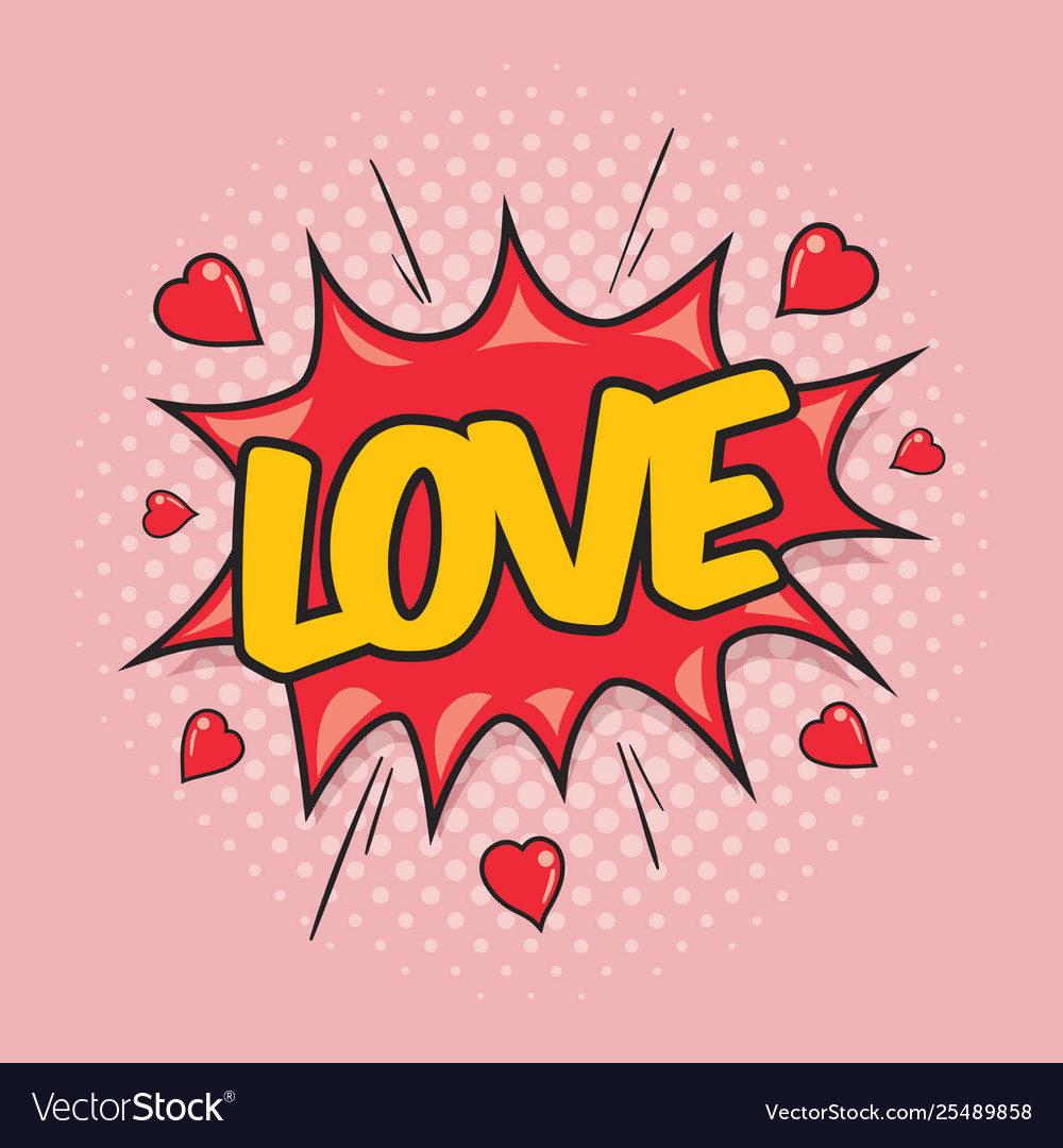 Love Comic Speech Bubble Royalty Free Vector Image