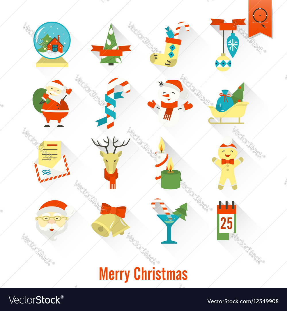 Christmas And Winter Icons Collection Royalty Free Vector