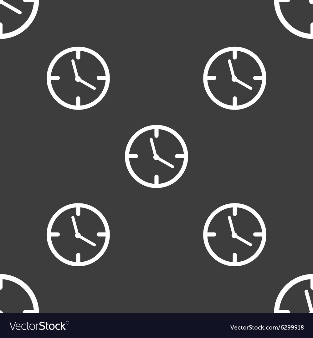 Clock Time Sign Icon Mechanical Watch Symbol Vector Image