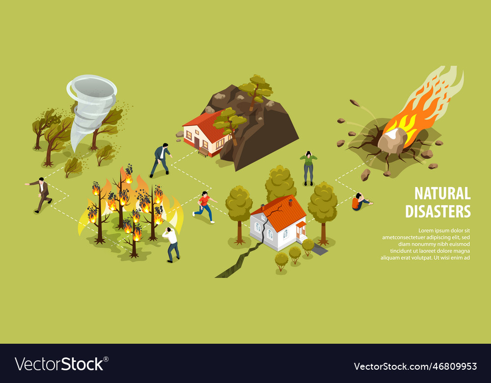 Natural Disasters Infographics Royalty Free Vector Image