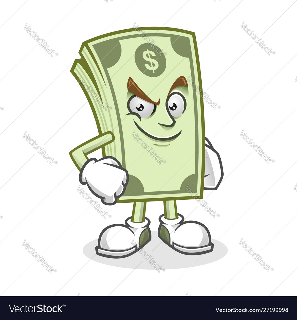 Money Character Design Or Mascot Perfect Vector Image