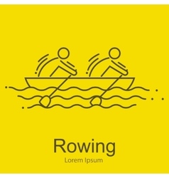 Team Rowing Royalty Free Vector Image Vectorstock