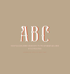 Cyrillic Decorative Serif Font Royalty Free Vector Image