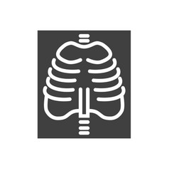 Chest X Ray Logo Icon Design Royalty Free Vector Image