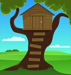 Cute Small Tree House Royalty Free Vector Image