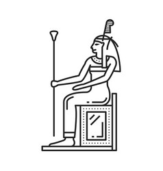 Ancient Egyptian God Goddess And Deities In Stick Vector Image