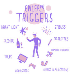 Epilepsy First Aid Infographics On White Isolated Vector Image