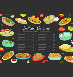 Indian Food Card Templates Set National Cuisine Vector Image