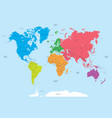 Continents World And Political Map Royalty Free Vector Image