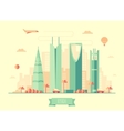 Sketch Of Riyadh Skyline Drawn Royalty Free Vector Image