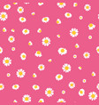 Ditsy Pink Tropical Flowers Seamless Pattern Vector Image