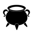 Empty Witch Cauldron Pot Outline Isolated Vector Image