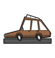 Car Van Sideview Cartoon Icon Imag Royalty Free Vector Image