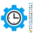 Time Setup Flat Icon With Bonus Royalty Free Vector Image