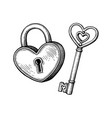 Heart Shaped Padlock And Keys Royalty Free Vector Image