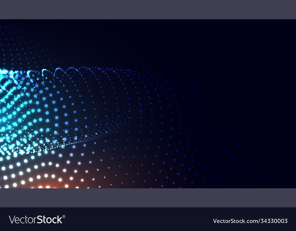 Abstract glowing particles technology background Vector Image