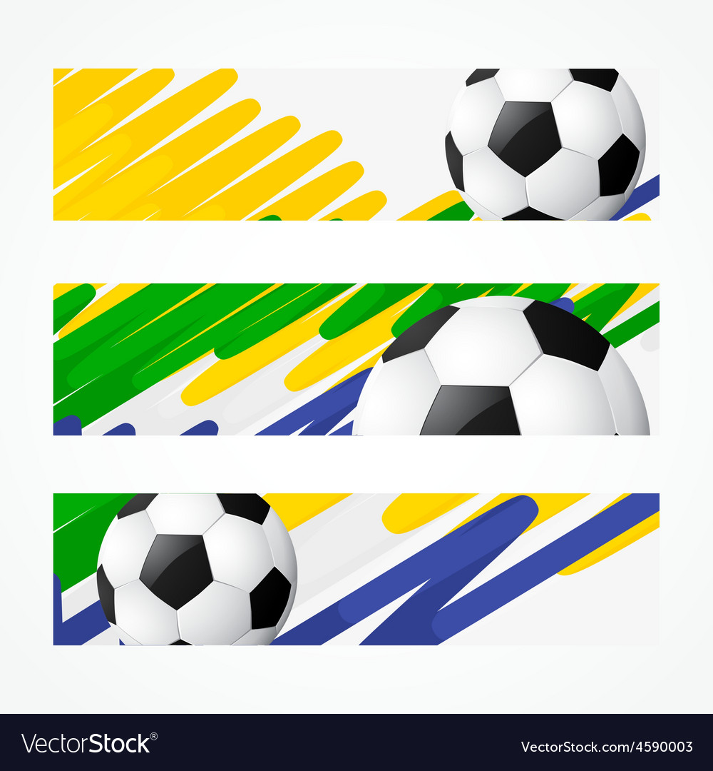 Football headers set Royalty Free Vector Image