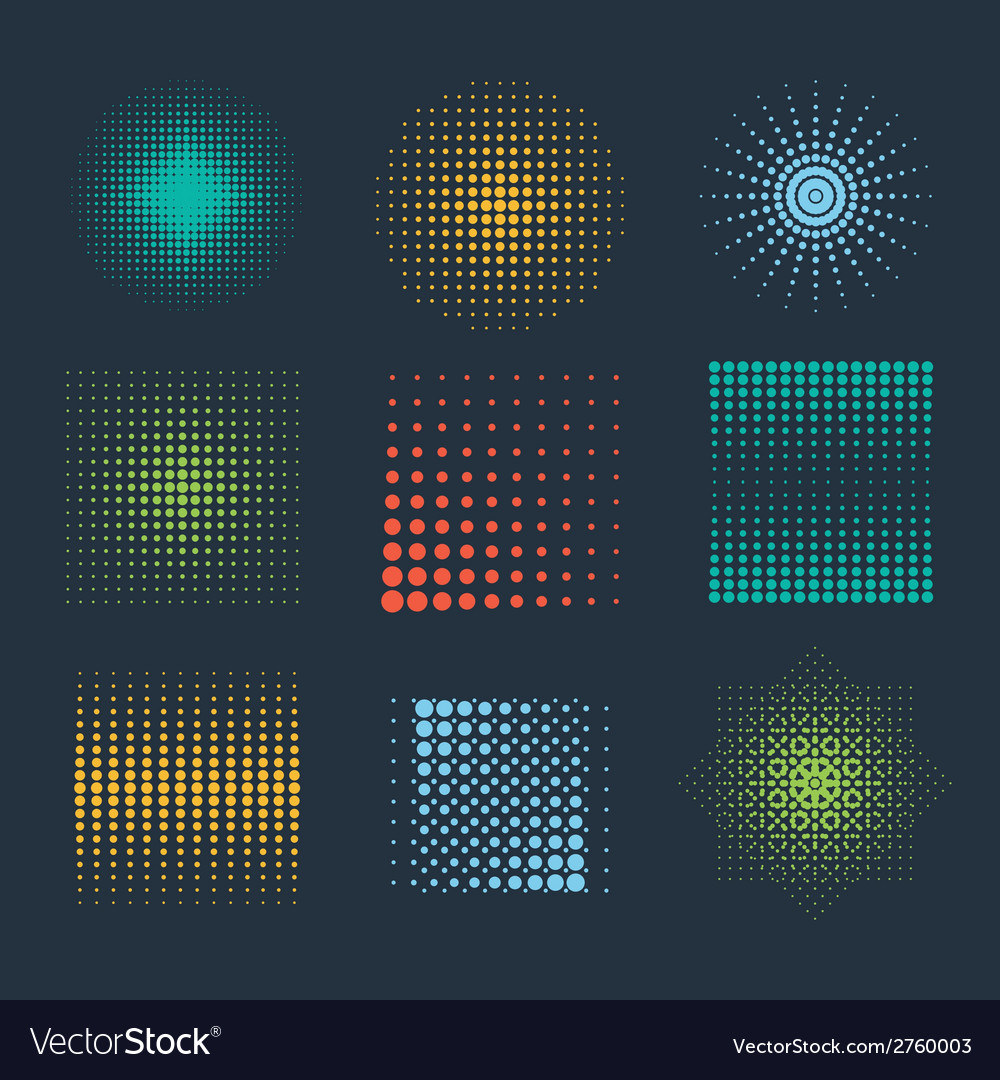 Halftone patterns Royalty Free Vector Image - VectorStock