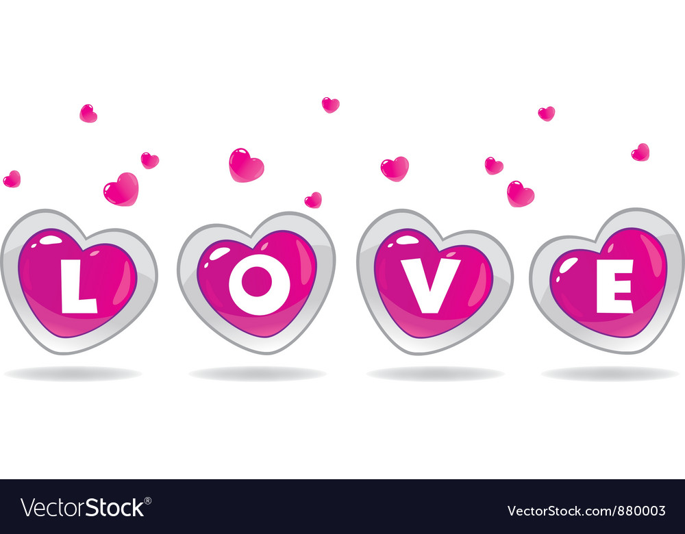 Love heart Royalty Free Vector Image - VectorStock