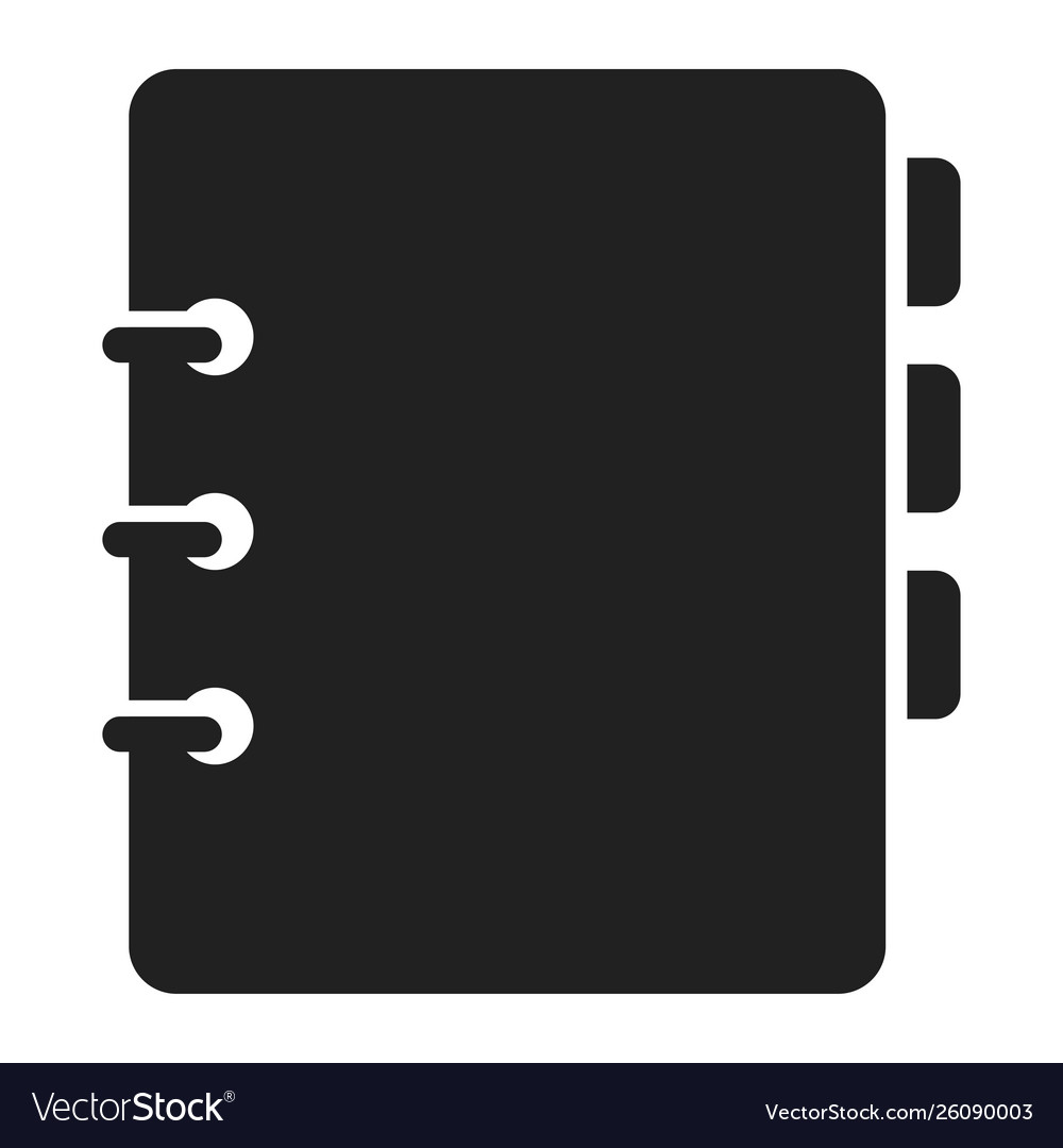 Notebook icon small book for writing notes Vector Image