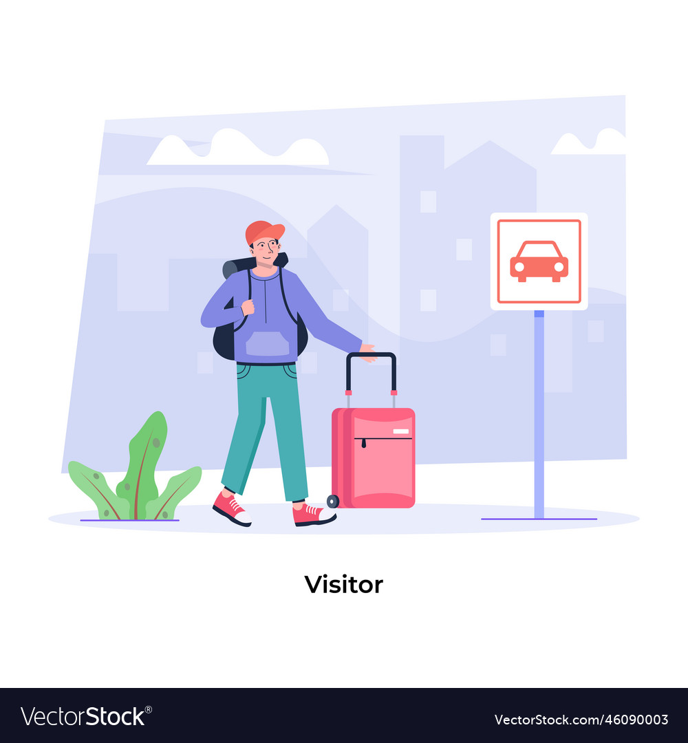 Visitor Royalty Free Vector Image - VectorStock