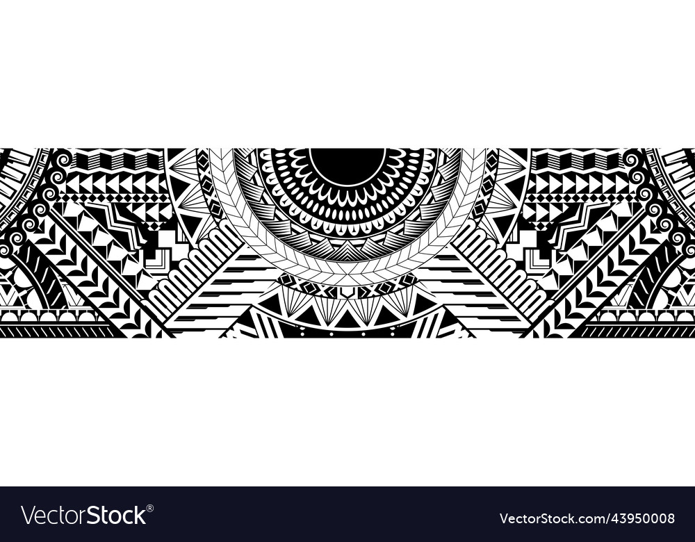 Abstract polynesian ethnic pattern Royalty Free Vector Image