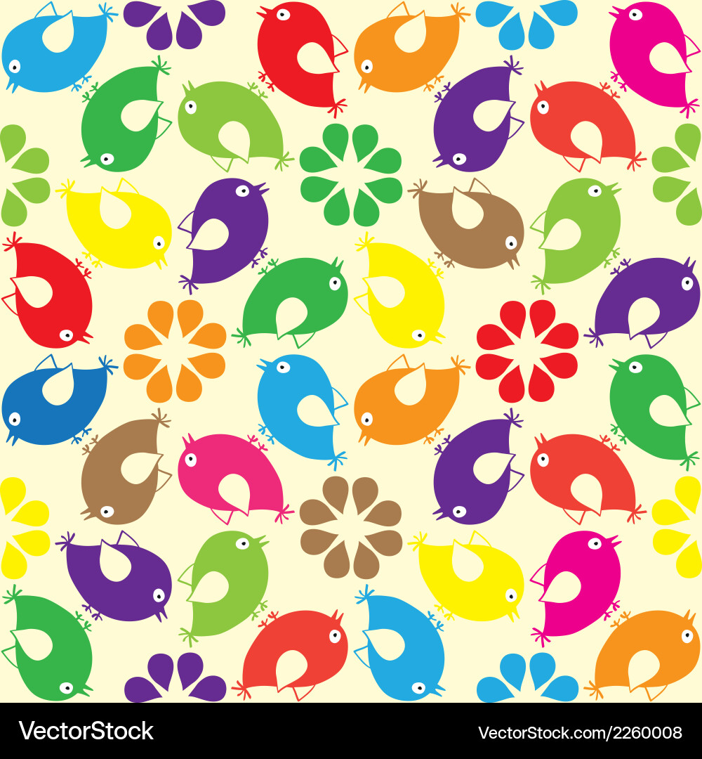Birds seamless pattern Royalty Free Vector Image