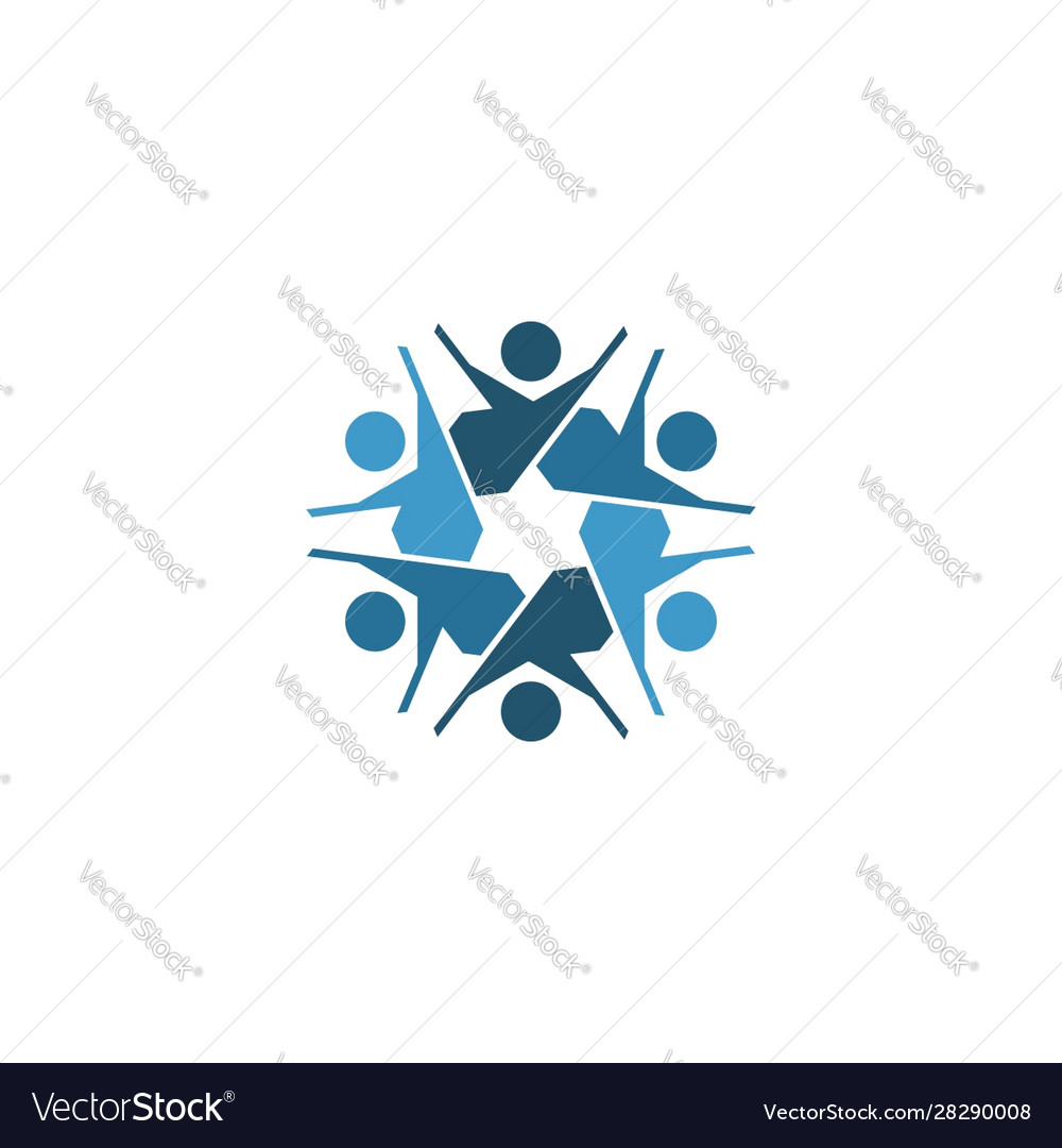 Jewish community logo template with human icon Vector Image