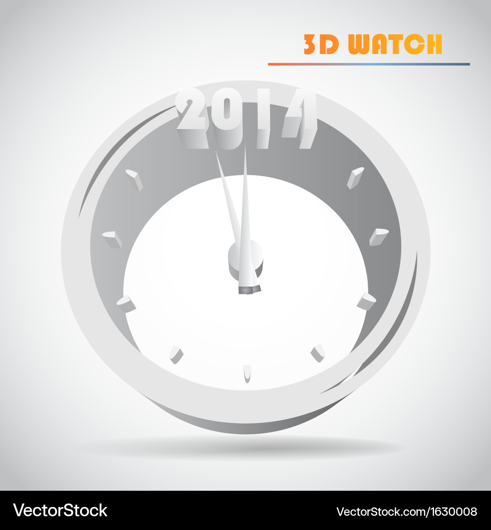 New years clock Royalty Free Vector Image - VectorStock