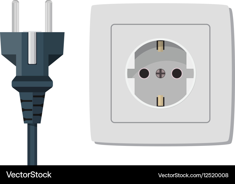 Plastic Socket Vector Plastic socket isolated on white Royalty Free Vector Image
