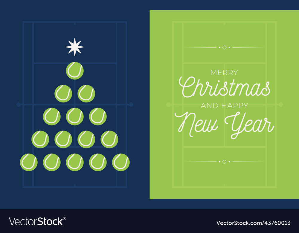 Christmas and new year greeting flat cartoon card Vector Image