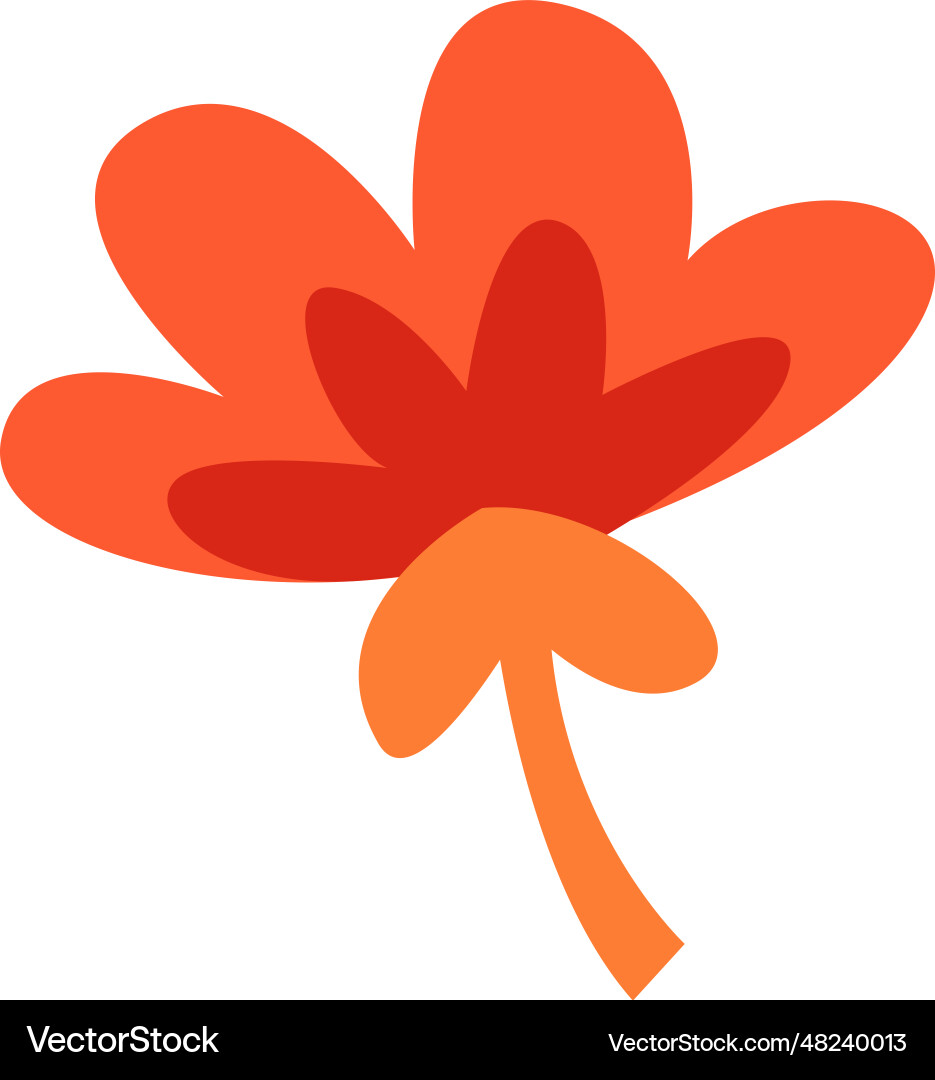 Flower on stem Royalty Free Vector Image - VectorStock