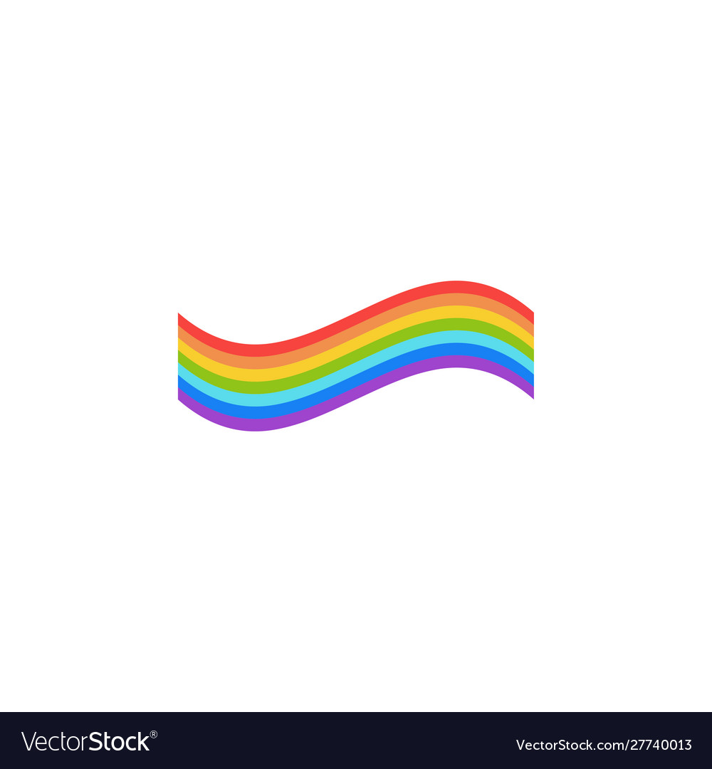 Rainbow graphic design template isolated Vector Image