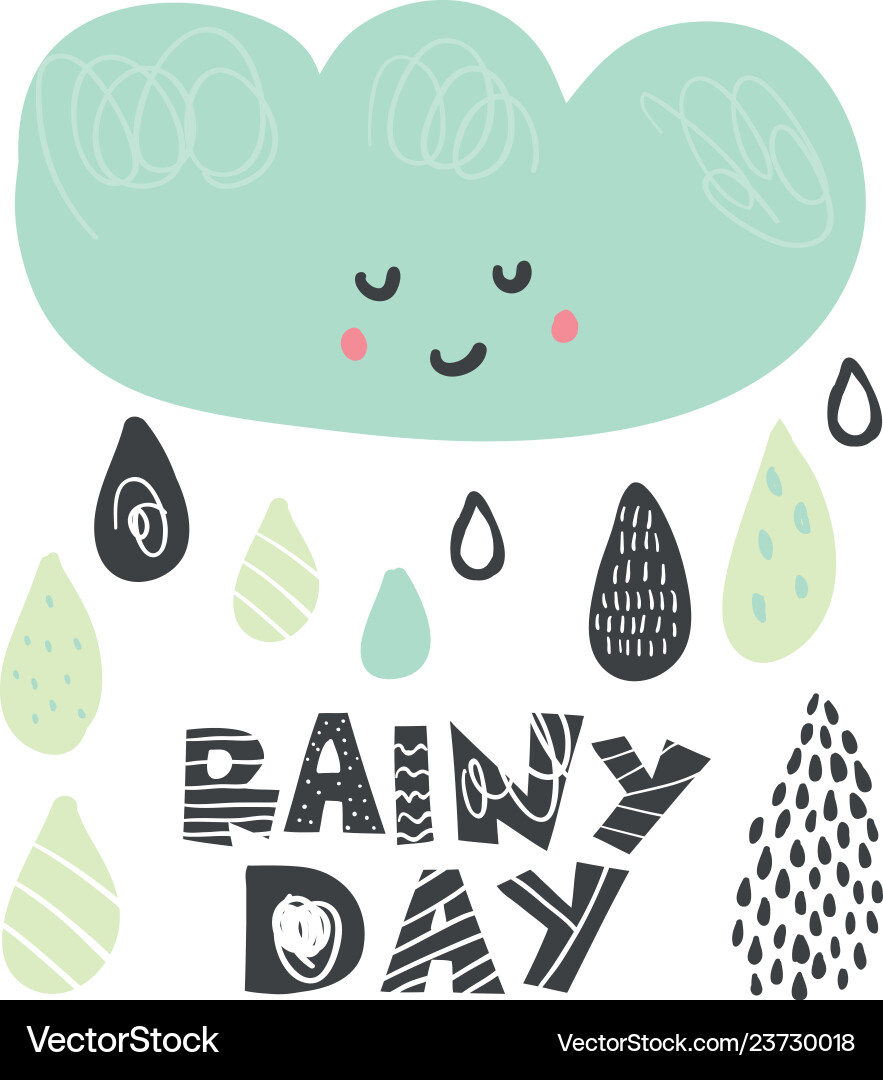 Background with cute smiling cloud Royalty Free Vector Image